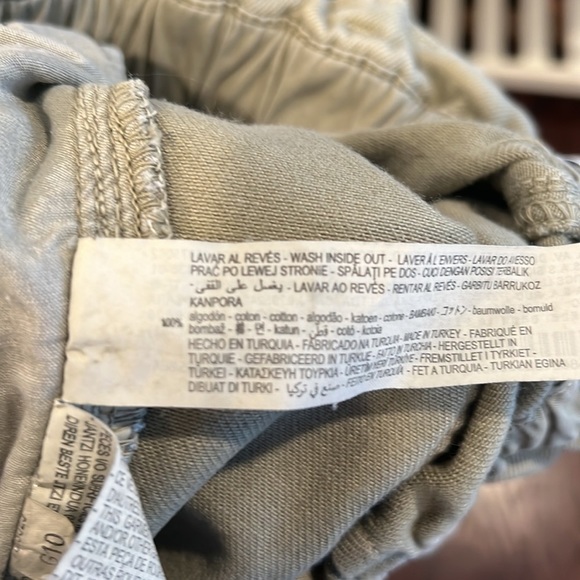 ZARA Women’s Light Olive Green Paper Bag High Rise Jeans Size 4 - Picture 5 of 5